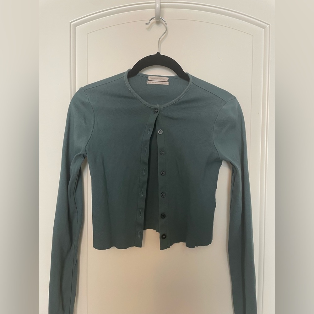 Urban Outfitters Teal Long Sleeve Button Up